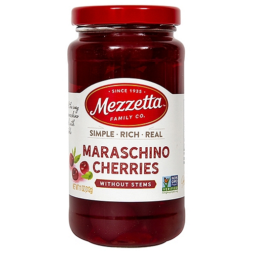 Mezzetta Maraschino Cherries without Stems, 11 oz