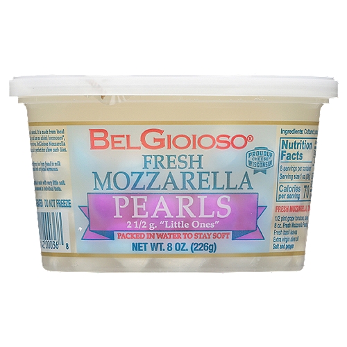 BelGioioso Fresh Mozzarella All-Natural Pearls Cheese, 8 oz