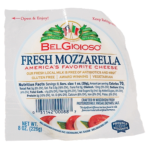 oz Mozzarella Fresh 8 Cheese, BelGioioso