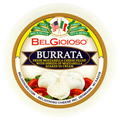 BelGioioso Fresh Mozzarella Cheese Ball, Specialty Soft Cheese,  Refrigerated 8 oz Plastic Wrapping 