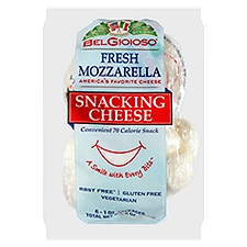 BelGioioso Fresh Mozzarella Snacking Cheese, 1 oz, 6 count