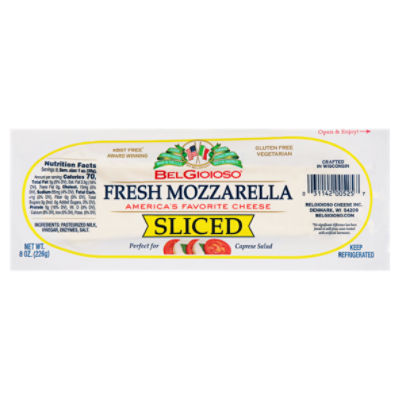 BelGioioso Fresh Mozzarella Sliced Cheese, 8 oz ShopRite