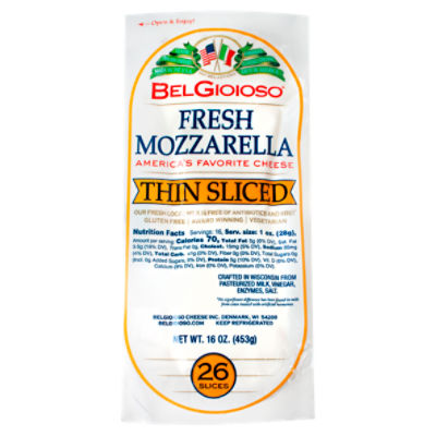 BelGioioso Thin-Sliced Mozzarella, 16 oz