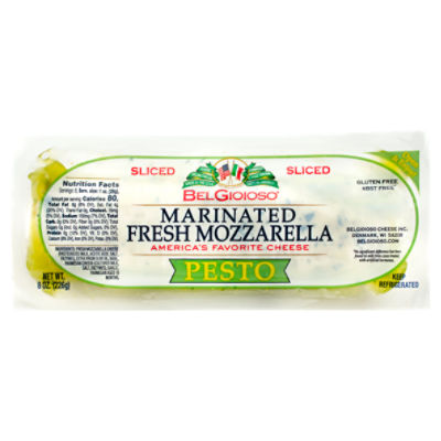 BELG MOZZ FRESH PESTO 8 OZ