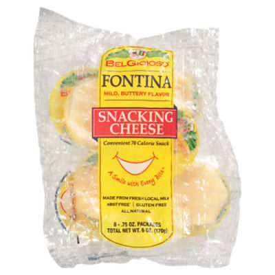 BelGioioso Fontina Snacking Cheese, .75 oz, 8 count