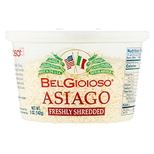BelGioioso Freshly Shredded Asiago, Cheese, 5 Ounce
