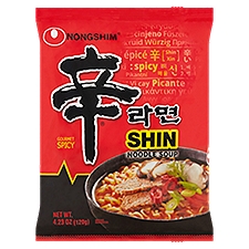 Nongshim Shin Gourmet Spicy Noodle Soup, 4.23 oz