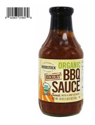 Woodstock Organic BBQ Sauce - Hickory, 18 oz