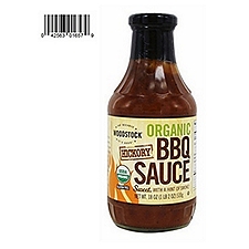 Woodstock Organic BBQ Sauce - Hickory, 18 Ounce