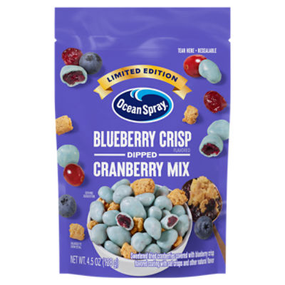 Ocean Spray Blueberry Crisp Flavored Dipped Cranberry Mix Limited Edition, 4.5 oz