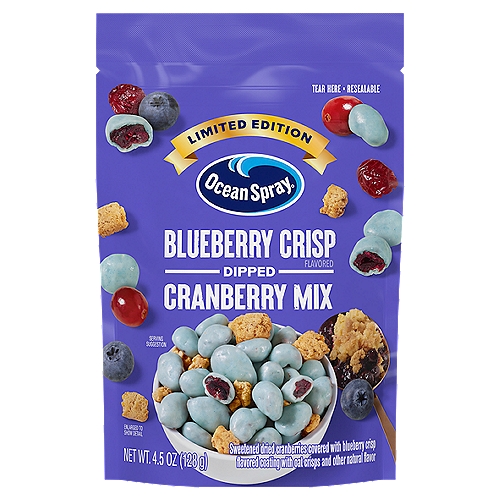 Ocean Spray Blueberry Crisp Flavored Dipped Cranberry Mix Limited Edition, 4.5 oz