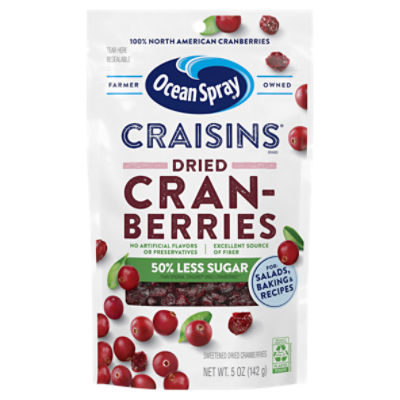 Ocean Spray Craisins Dried Cranberries, 5 oz, 5 Ounce