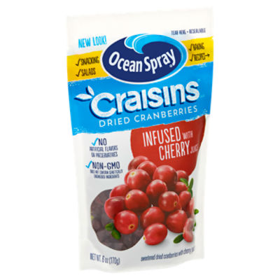 Ocean Spray Craisins Dried Cranberries Infused with Cherry Juice