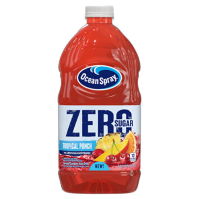 Ocean Spray Zero Sugar Tropical Punch Flavored Cranberry Juice Drink, 64 fl oz, 64 Fluid ounce