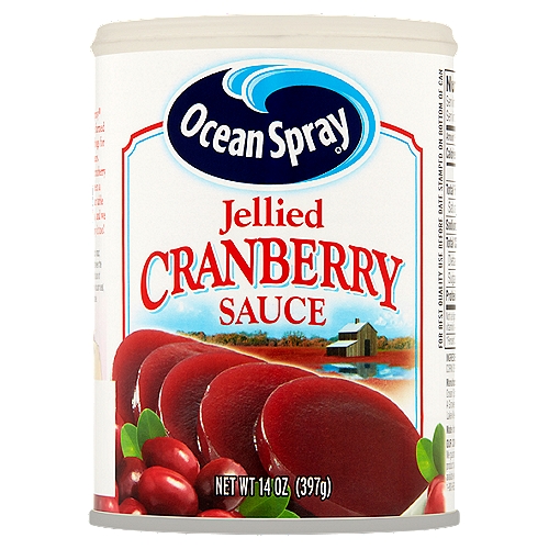 Ocean Spray Jellied Cranberry Sauce, 14 oz
As Ocean Spray® Growers we've farmed our cranberry bogs for over 80 years.
Ocean Spray® cranberry sauce has been a tradition at our table for generations, and we hope you enjoy it too!