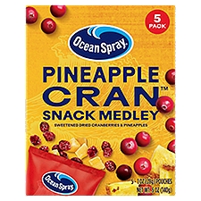 Ocean Spray Pineapple Cran Snack Medley, 1 oz, 5 count, 5 Ounce
