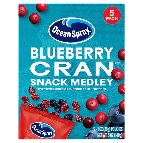 Ocean Spray Blueberry Cran Snack Medley, 1 oz, 5 count