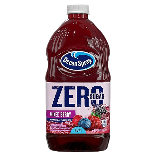 Ocean Spray Zero Sugar Mixed Berry Flavored Cranberry Juice Drink, 64 fl oz