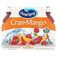 Ocean Spray Cran-Mango Juice Drink, 10 fl oz, 6 count, 60 Ounce
