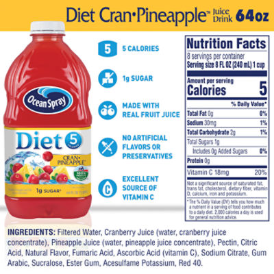 Ocean Spray® Revitalize Cranberry Pineapple Juice Drink,, 47 OFF