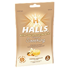 Halls Drops, Soothe Honey Vanilla Flavor Cough, 30 Each
