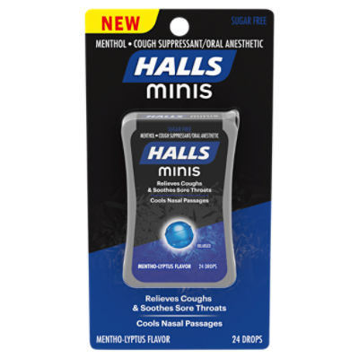 Halls Minis Sugar Free MenthoLyptus Flavor, Drops