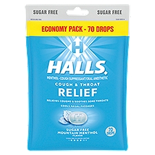 Halls Cough Suppressant/Oral Anesthetic - Menthol, 70 Each