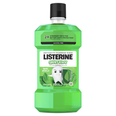 Listerine Smart Rinse Kids Anticavity Mouthwash, Mint Shield, 500 mL