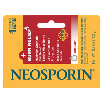 Neosporin + Burn Pain Relief Ointment, 0.5 oz