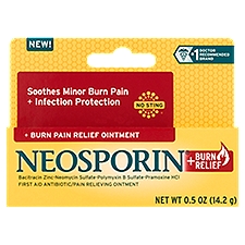Neosporin + Burn Pain Relief Ointment, 0.5 oz