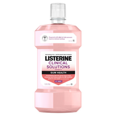 Listerine Clinical Solutions Antiseptic Gum Health Icy Mint Mouthwash, 33.8 fl oz