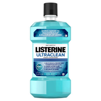 Listerine UltraClean Coolmint Mouthwash, 1.5 Liter, 2-count main image 0