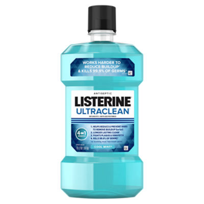 LISTERINE Ultraclean Cool Mint Antiseptic Mouthwash, 33.8 fl oz