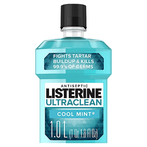 For Up to a 3x Longer Lasting Clean Feeling*
* vs. brushing alone

Listerine Ultraclean® with Everfresh® technology has the benefits of Original Listerine® antiseptic with an added tartar control ingredient. Plus, it provides up to a 3x longer lasting clean feeling versus brushing alone.

Drug Facts
Active ingredients - Purposes
Eucalyptol (0.092%), menthol (0.042%), methyl salicylate (0.060%), thymol (0.064%) - Antiplaque/antigingivitis

Uses
Helps prevent and reduce:
• plaque
• gingivitis