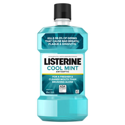 Listerine Cool Mint Antiseptic Mouthwash For Bad Breath, 500 ML