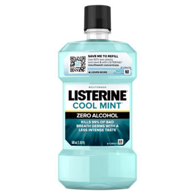Listerine Cool Mint Zero Alcohol Mouthwash, 500mL