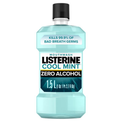 Listerine Cool Mint Zero Alcohol Mouthwash, 1.5 L