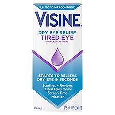 Visine Tired Dry Eye Relief Lubricant Eye Drops, 1/2 fl oz