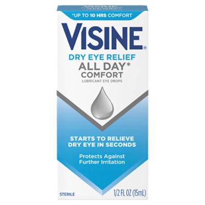 Visine Dry Eye Relief All Day Comfort Lubricant Eye Drops, 0.5 fl. oz