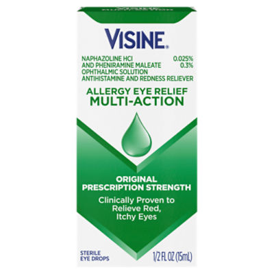 Visine Allergy Eye Relief Multi-Action Sterile Eye Drops, 1/2 fl oz, 0.5 Fluid ounce