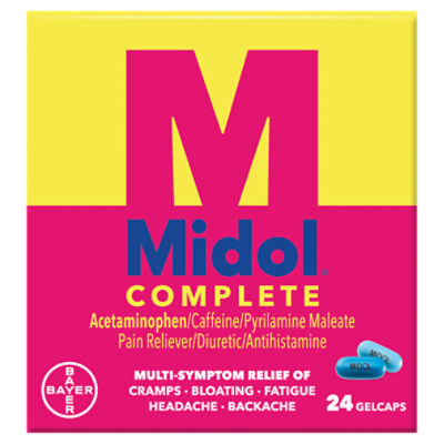 Midol Complete Gelcaps, 24 count