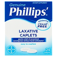Phillips' Genuine Laxative Caplets Dietary Supplement, 24 count
