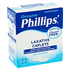 Phillips' Genuine Laxative Caplets Dietary Supplement, 24 count