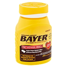 Bayer The Wonder Drug Genuine Aspirin 325 mg, Coated Tablets, 200 Each