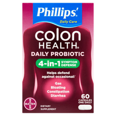 Phillips' Daily Care Colon Health Daily Probiotic Capsules, 60 each