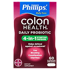 Phillips' Daily Care Colon Health Daily Probiotic Capsules, 60 each