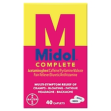 Midol Complete Multi-Symptom Relief Caplets, 40 Each