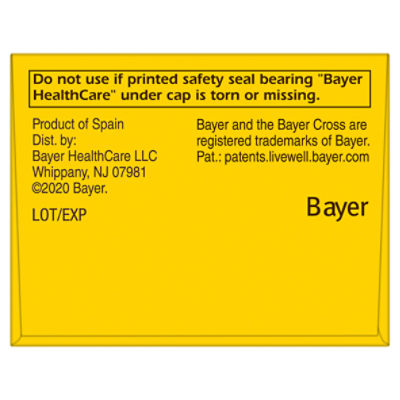 Bayer Aspirin Regimen Safety Enteric Coated Caplets, 325 mg, 100 count