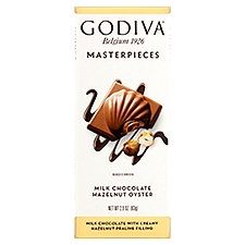 Godiva Masterpieces Hazelnut Oyster, Milk Chocolate, 2.9 Ounce