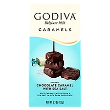Godiva Sea Salt, Chocolate Caramels, 5.3 Ounce